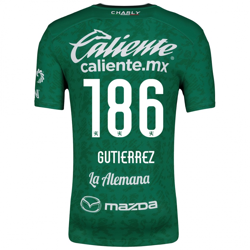 Børn Alan Gutiérrez #186 Grøn Hvid Hjemmebane Spillertrøjer 2024/25 Trøje T-Shirt