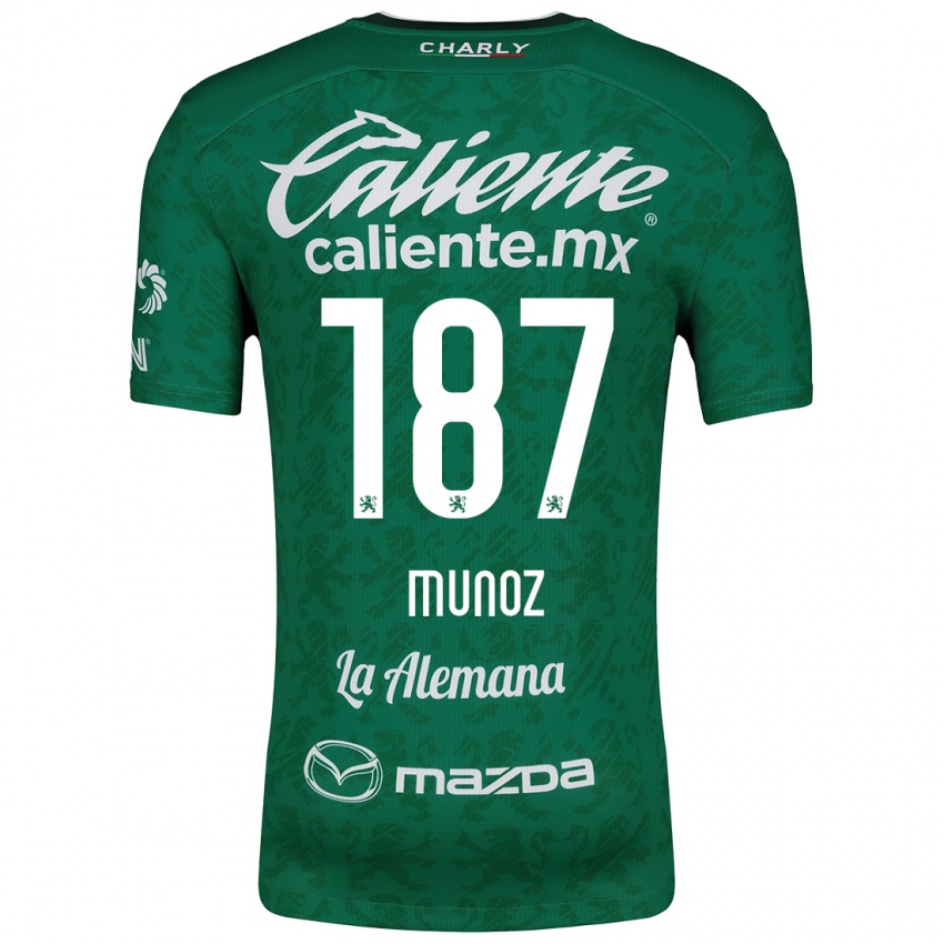 Børn Diego Muñoz #187 Grøn Hvid Hjemmebane Spillertrøjer 2024/25 Trøje T-Shirt