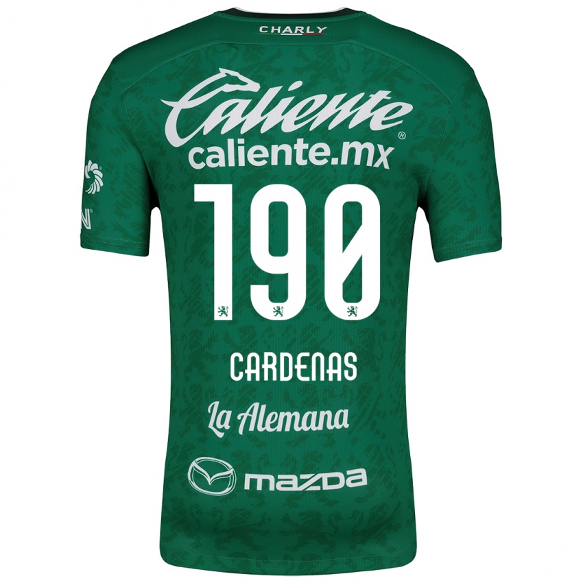 Børn Emilio Cárdenas #190 Grøn Hvid Hjemmebane Spillertrøjer 2024/25 Trøje T-Shirt