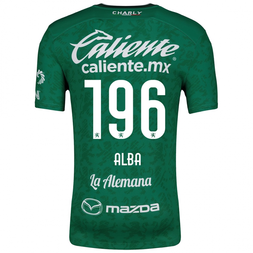 Børn Óscar Alba #196 Grøn Hvid Hjemmebane Spillertrøjer 2024/25 Trøje T-Shirt