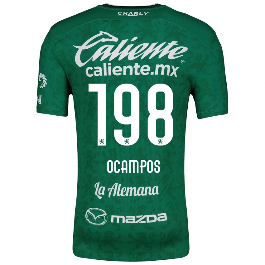 Børn Omar Ocampos #198 Grøn Hvid Hjemmebane Spillertrøjer 2024/25 Trøje T-Shirt