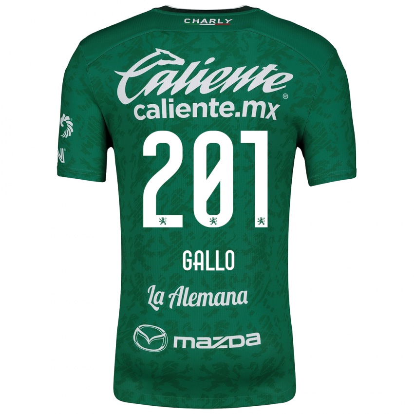 Børn Andrés Gallo #201 Grøn Hvid Hjemmebane Spillertrøjer 2024/25 Trøje T-Shirt