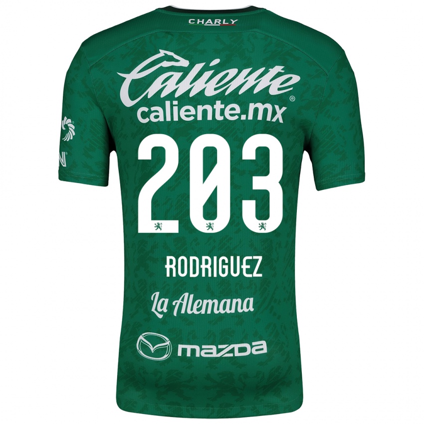 Børn César Rodríguez #203 Grøn Hvid Hjemmebane Spillertrøjer 2024/25 Trøje T-Shirt