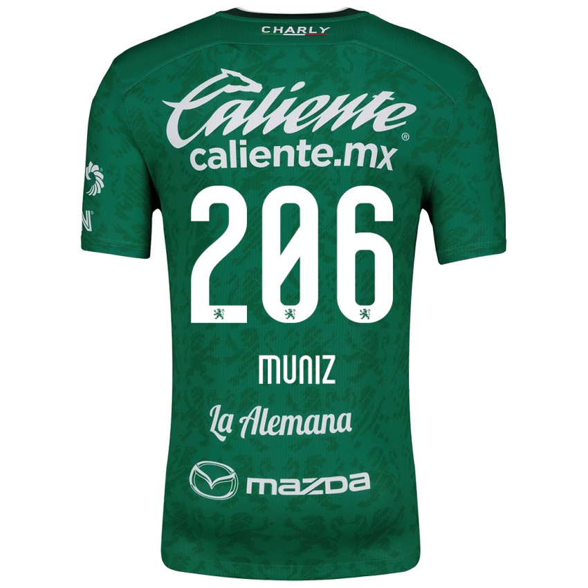 Børn Isaác Muñíz #206 Grøn Hvid Hjemmebane Spillertrøjer 2024/25 Trøje T-Shirt