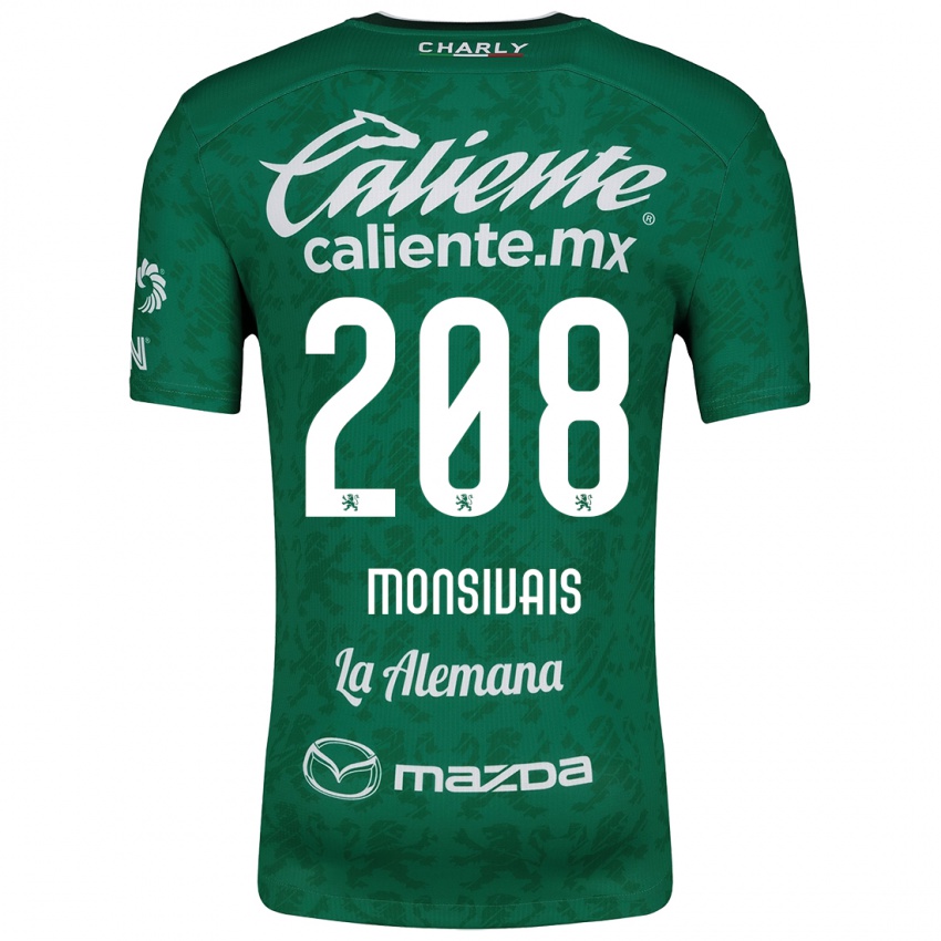 Børn Daniel Monsivaís #208 Grøn Hvid Hjemmebane Spillertrøjer 2024/25 Trøje T-Shirt