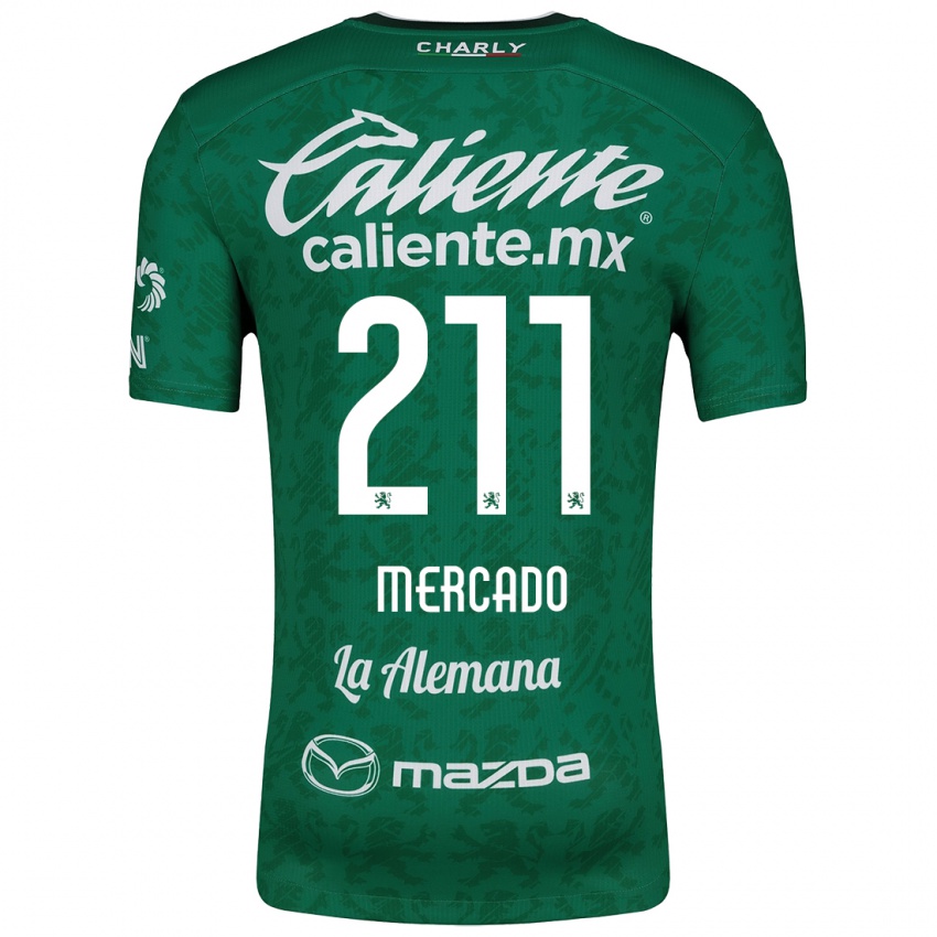 Børn Diego Mercado #211 Grøn Hvid Hjemmebane Spillertrøjer 2024/25 Trøje T-Shirt