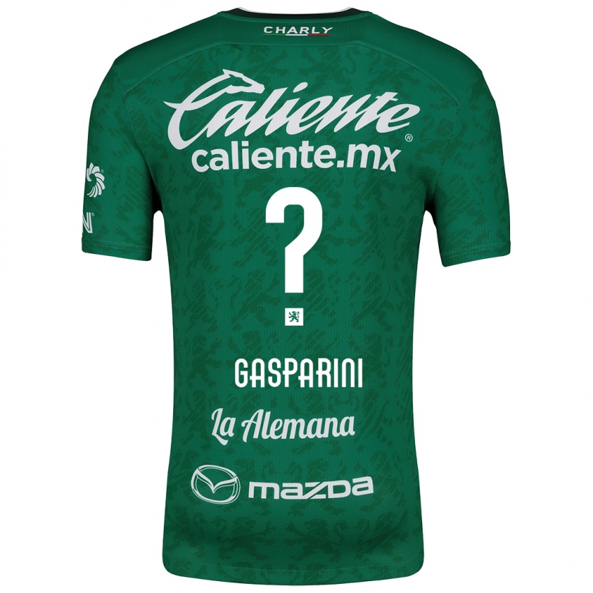 Børn Joaquín Gasparini #0 Grøn Hvid Hjemmebane Spillertrøjer 2024/25 Trøje T-Shirt