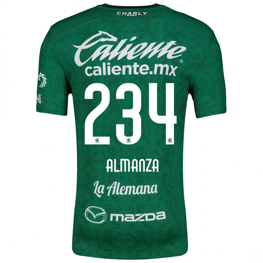 Børn Román Almanza #234 Grøn Hvid Hjemmebane Spillertrøjer 2024/25 Trøje T-Shirt