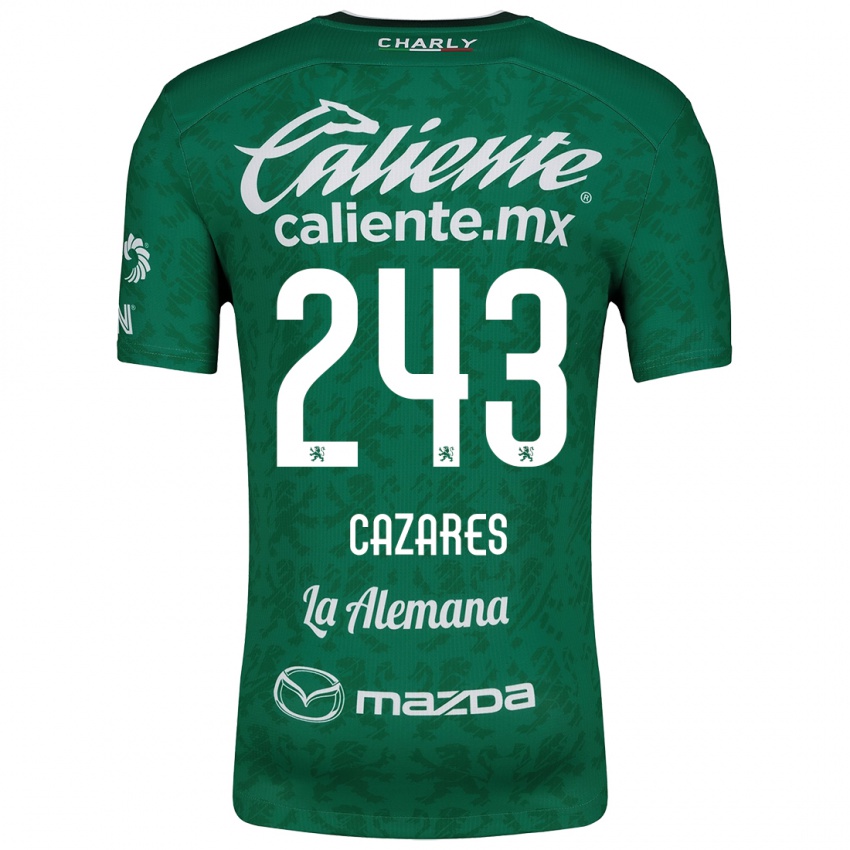 Børn Juan Cázares #243 Grøn Hvid Hjemmebane Spillertrøjer 2024/25 Trøje T-Shirt