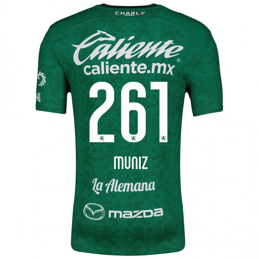 Børn César Muñiz #261 Grøn Hvid Hjemmebane Spillertrøjer 2024/25 Trøje T-Shirt