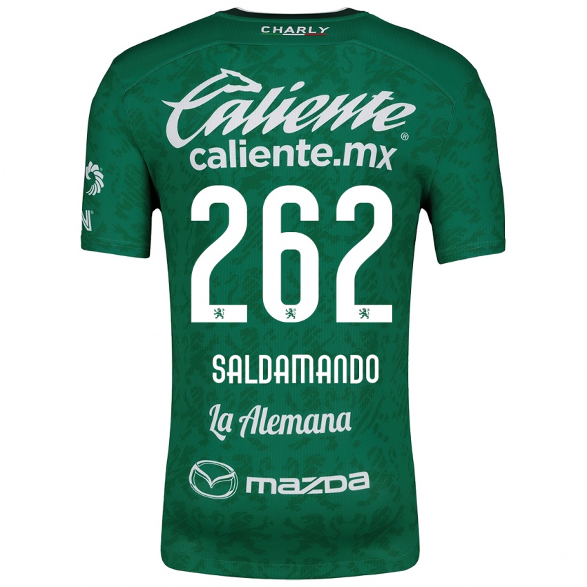 Børn José Saldamando #262 Grøn Hvid Hjemmebane Spillertrøjer 2024/25 Trøje T-Shirt