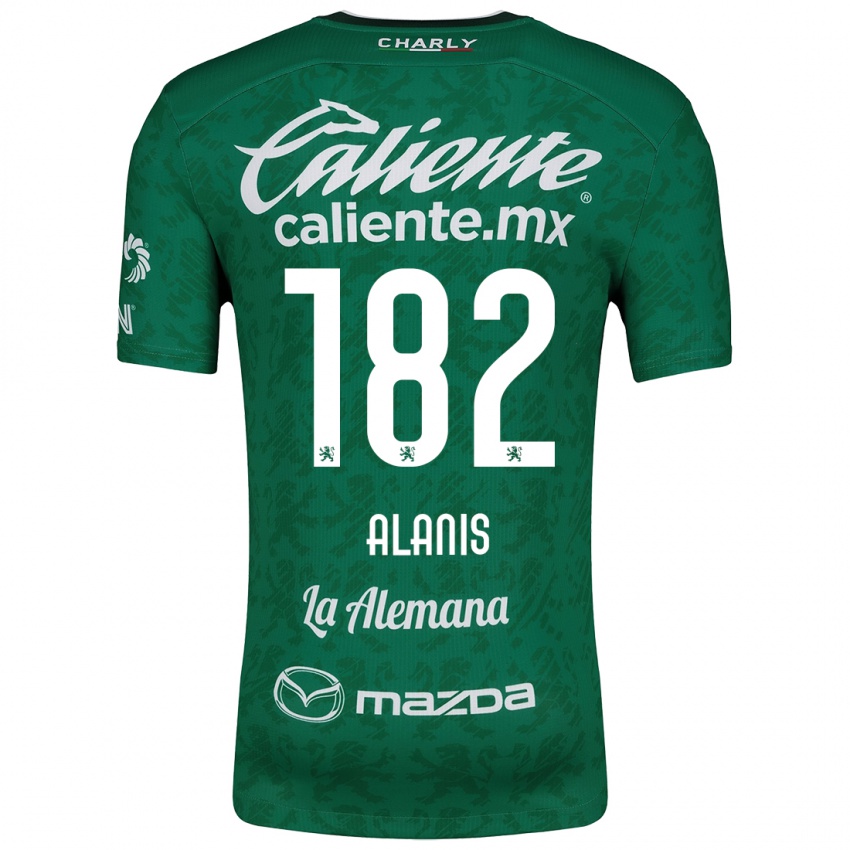 Børn Alejandro Alanís #182 Grøn Hvid Hjemmebane Spillertrøjer 2024/25 Trøje T-Shirt