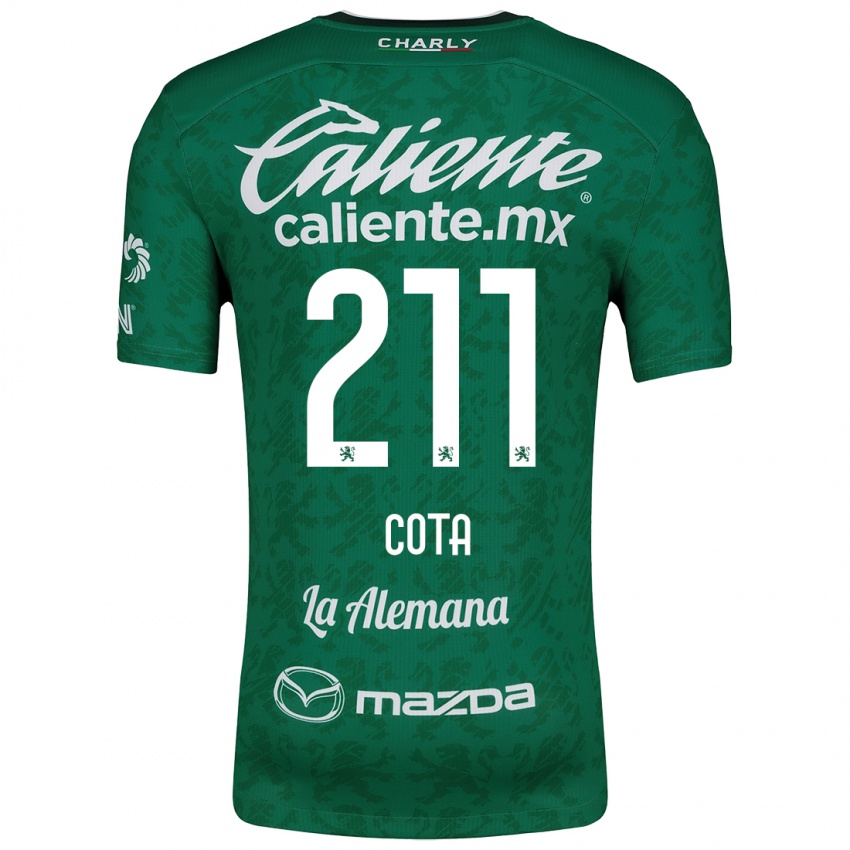 Børn Luis Cota #211 Grøn Hvid Hjemmebane Spillertrøjer 2024/25 Trøje T-Shirt