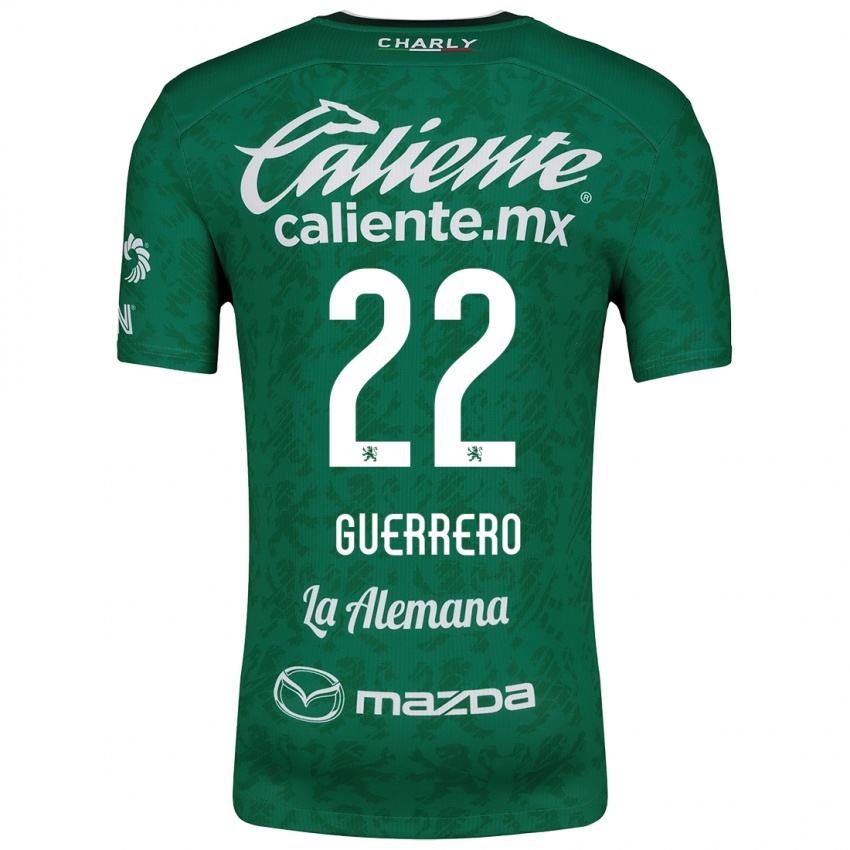 Børn África Guerrero #22 Grøn Hvid Hjemmebane Spillertrøjer 2024/25 Trøje T-Shirt