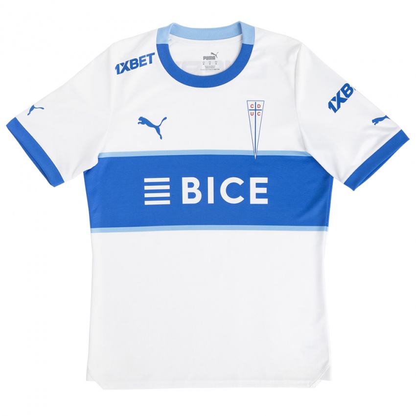 Børn Diego Ossa #0 Hvid Blå Hjemmebane Spillertrøjer 2024/25 Trøje T-Shirt