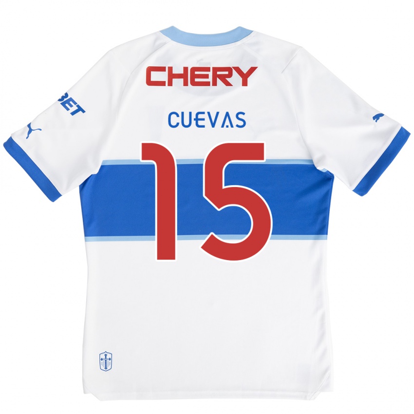 Børn Cristian Cuevas #15 Hvid Blå Hjemmebane Spillertrøjer 2024/25 Trøje T-Shirt