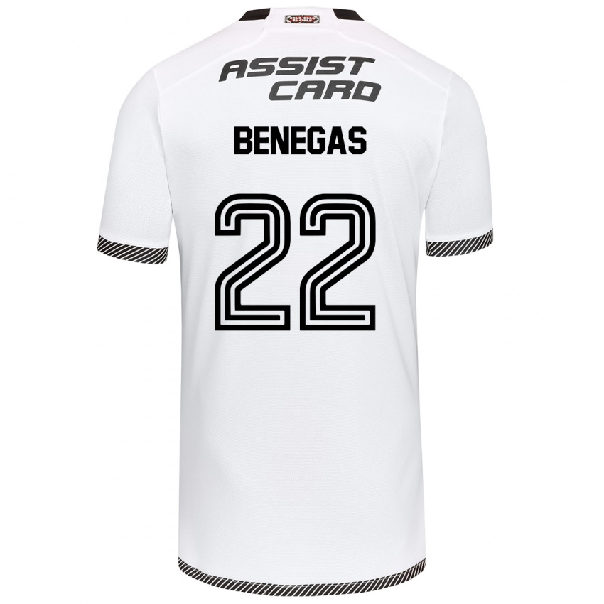 Børn Leandro Benegas #22 Hvid Sort Hjemmebane Spillertrøjer 2024/25 Trøje T-Shirt