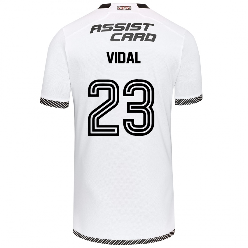 Børn Arturo Vidal #23 Hvid Sort Hjemmebane Spillertrøjer 2024/25 Trøje T-Shirt