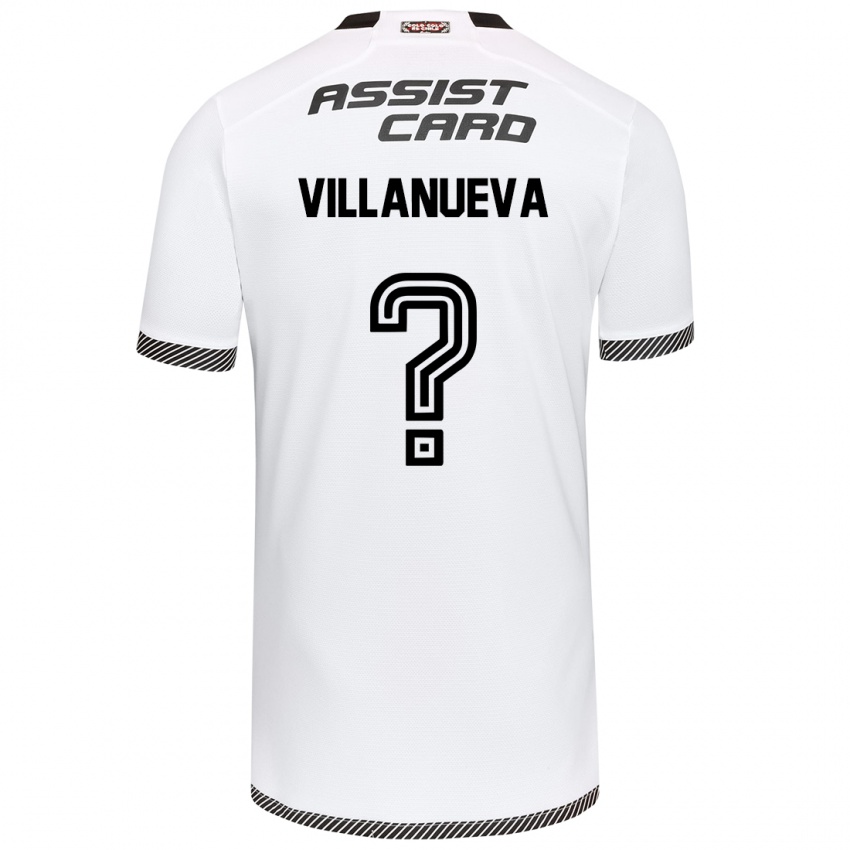 Børn Eduardo Villanueva #0 Hvid Sort Hjemmebane Spillertrøjer 2024/25 Trøje T-Shirt