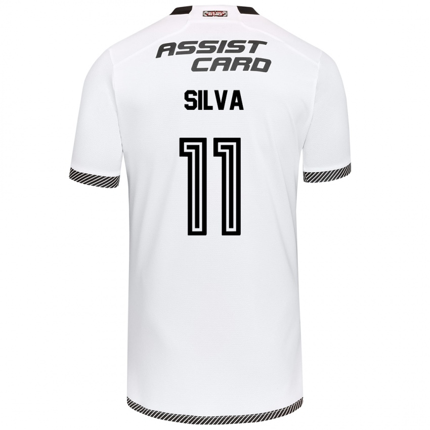 Børn Martín Silva #11 Hvid Sort Hjemmebane Spillertrøjer 2024/25 Trøje T-Shirt