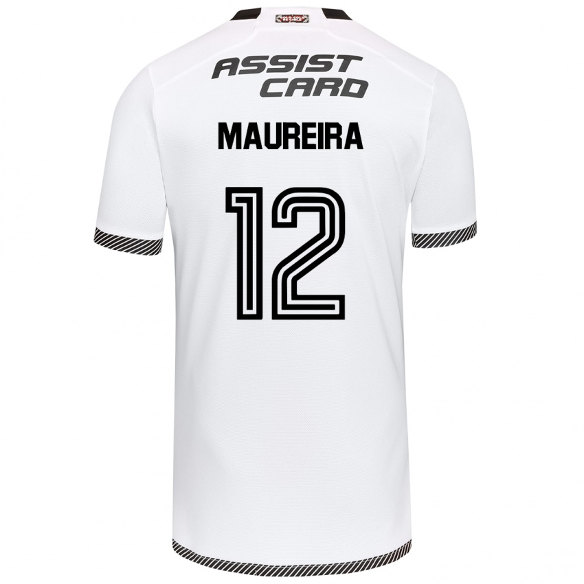 Børn Gabriel Maureira #12 Hvid Sort Hjemmebane Spillertrøjer 2024/25 Trøje T-Shirt