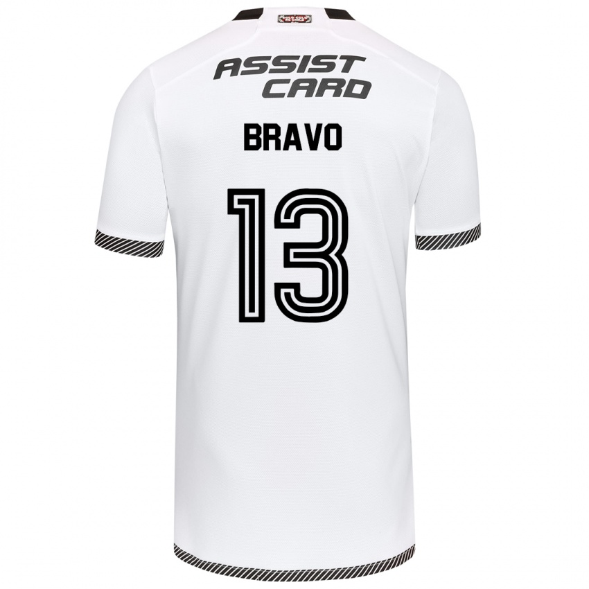 Børn Santiago Bravo #13 Hvid Sort Hjemmebane Spillertrøjer 2024/25 Trøje T-Shirt