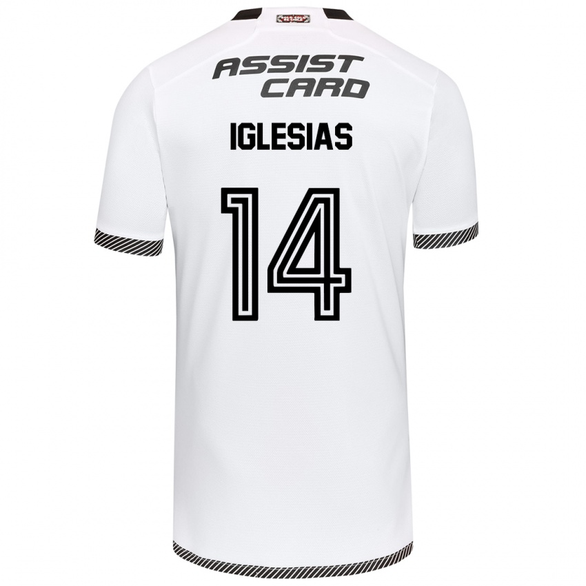 Børn Luciano Iglesias #14 Hvid Sort Hjemmebane Spillertrøjer 2024/25 Trøje T-Shirt