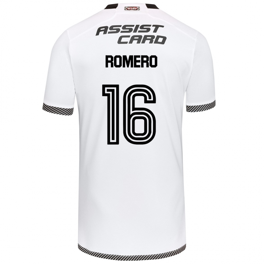 Børn Evanz Romero #16 Hvid Sort Hjemmebane Spillertrøjer 2024/25 Trøje T-Shirt