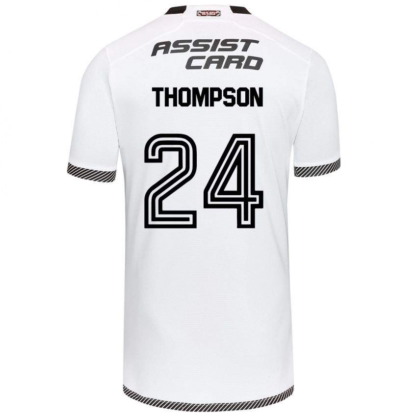 Børn Jordhy Thompson #24 Hvid Sort Hjemmebane Spillertrøjer 2024/25 Trøje T-Shirt