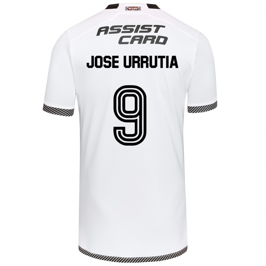 Børn María José Urrutia #9 Hvid Sort Hjemmebane Spillertrøjer 2024/25 Trøje T-Shirt