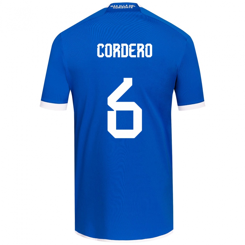 Børn Renato Cordero #6 Blå Hvid Hjemmebane Spillertrøjer 2024/25 Trøje T-Shirt