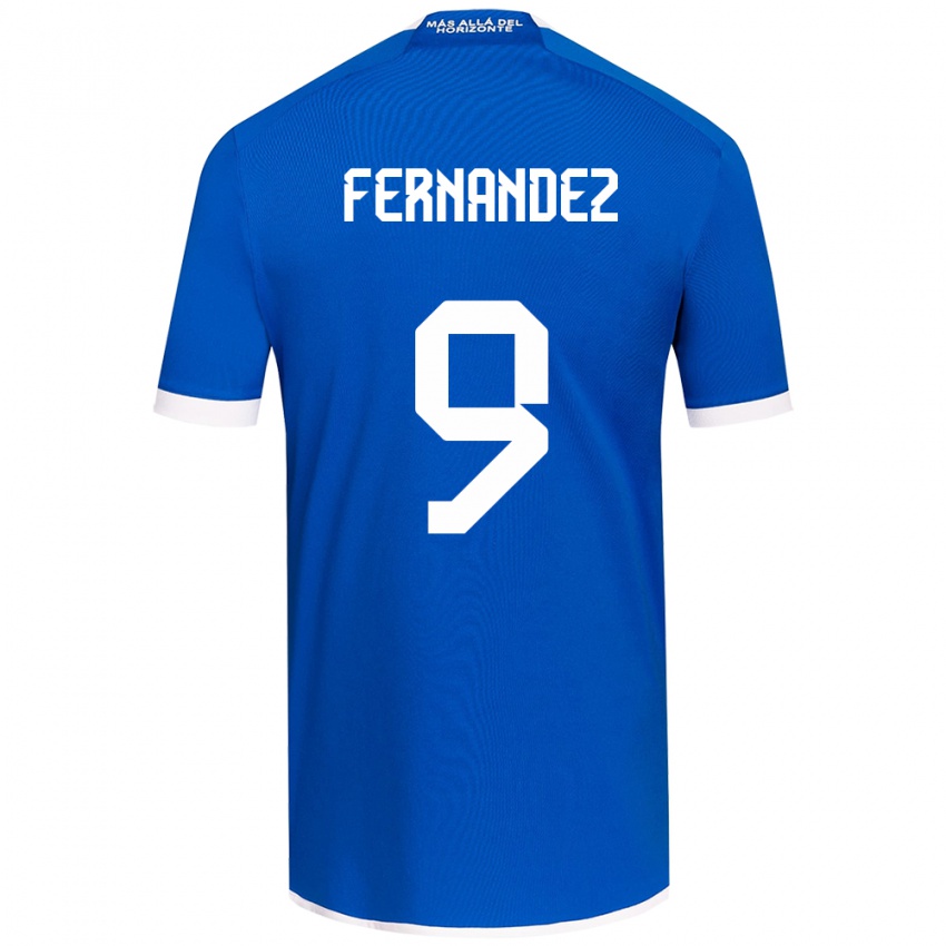 Børn Leandro Fernández #9 Blå Hvid Hjemmebane Spillertrøjer 2024/25 Trøje T-Shirt