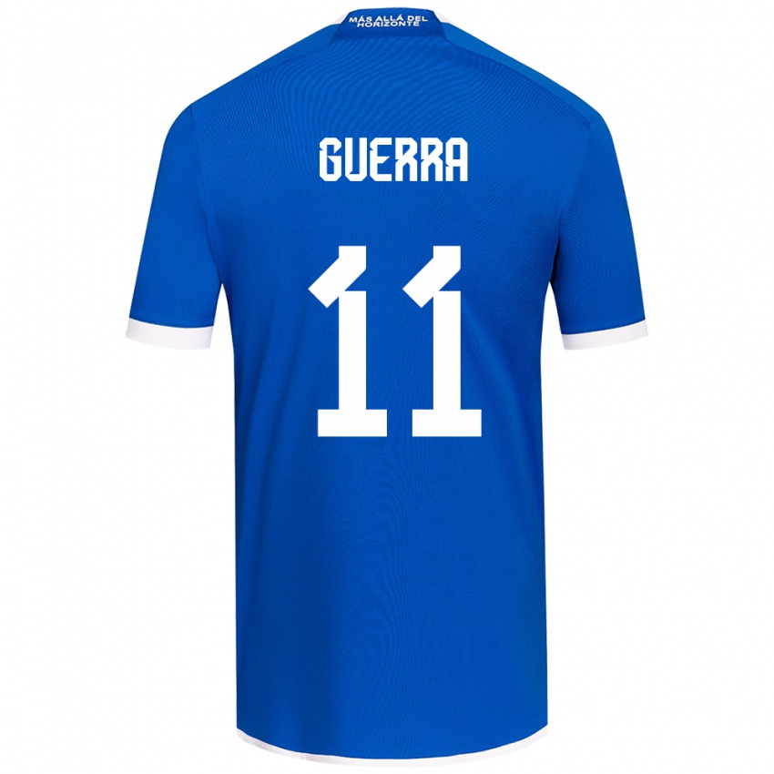 Børn Nicolás Guerra #11 Blå Hvid Hjemmebane Spillertrøjer 2024/25 Trøje T-Shirt