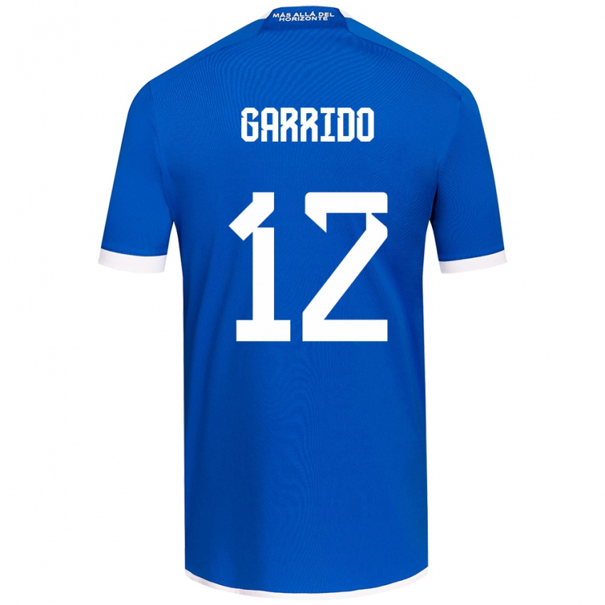 Børn Pedro Garrido #12 Blå Hvid Hjemmebane Spillertrøjer 2024/25 Trøje T-Shirt