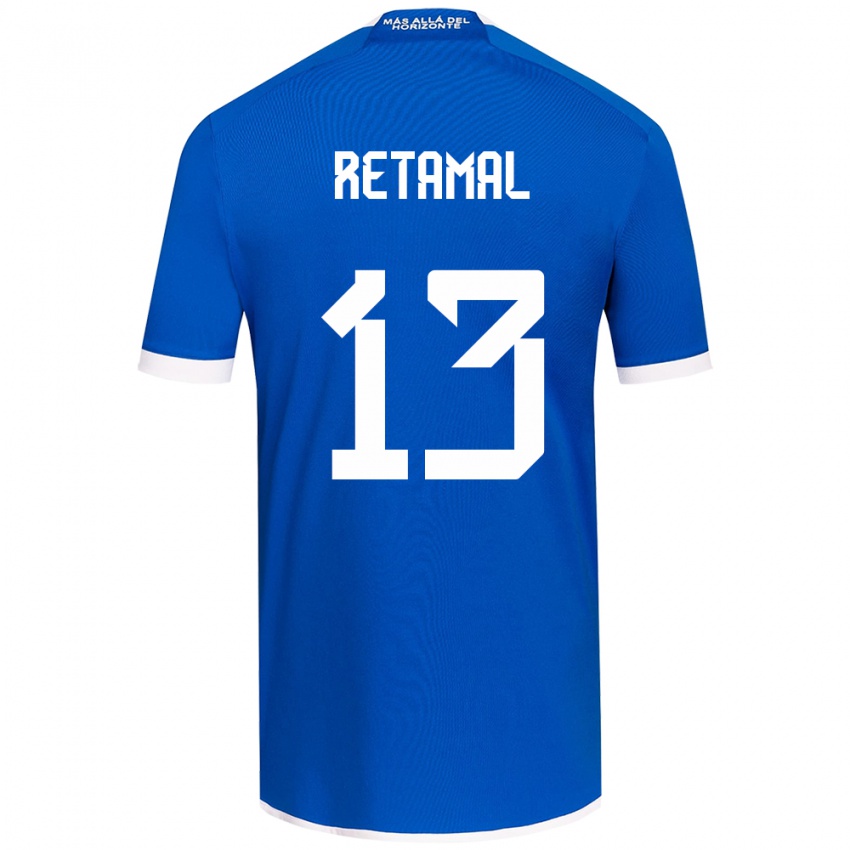 Børn David Retamal #13 Blå Hvid Hjemmebane Spillertrøjer 2024/25 Trøje T-Shirt