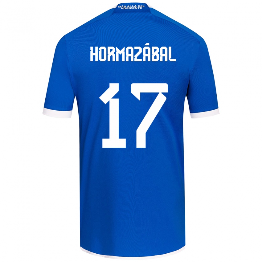 Børn Fabián Hormazábal #17 Blå Hvid Hjemmebane Spillertrøjer 2024/25 Trøje T-Shirt