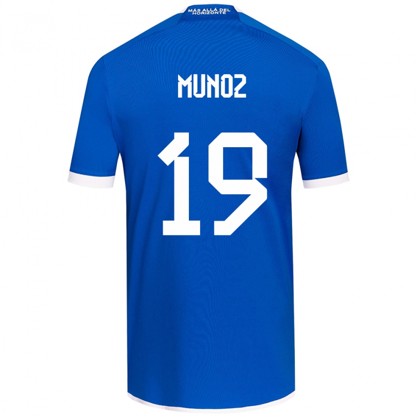 Børn Cristóbal Muñoz #19 Blå Hvid Hjemmebane Spillertrøjer 2024/25 Trøje T-Shirt