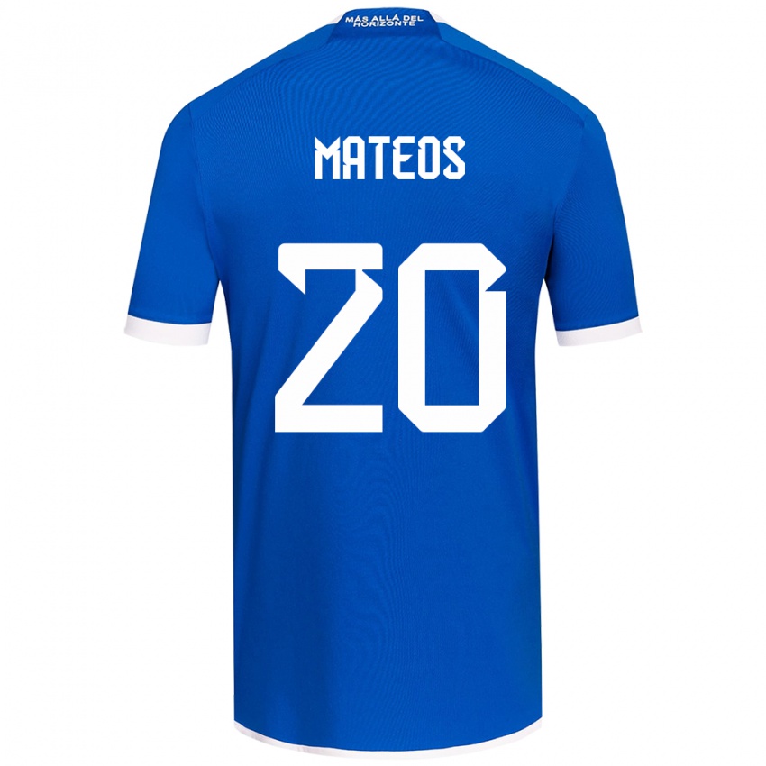 Børn Federico Mateos #20 Blå Hvid Hjemmebane Spillertrøjer 2024/25 Trøje T-Shirt