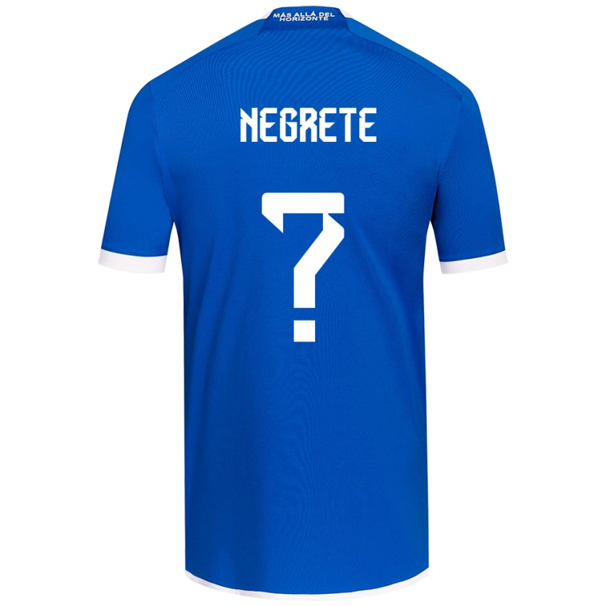 Børn Salvador Negrete #0 Blå Hvid Hjemmebane Spillertrøjer 2024/25 Trøje T-Shirt