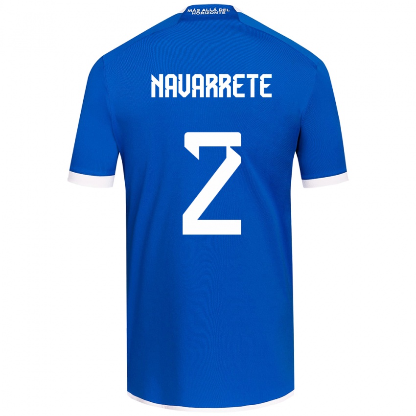 Børn Daniel Navarrete #2 Blå Hvid Hjemmebane Spillertrøjer 2024/25 Trøje T-Shirt