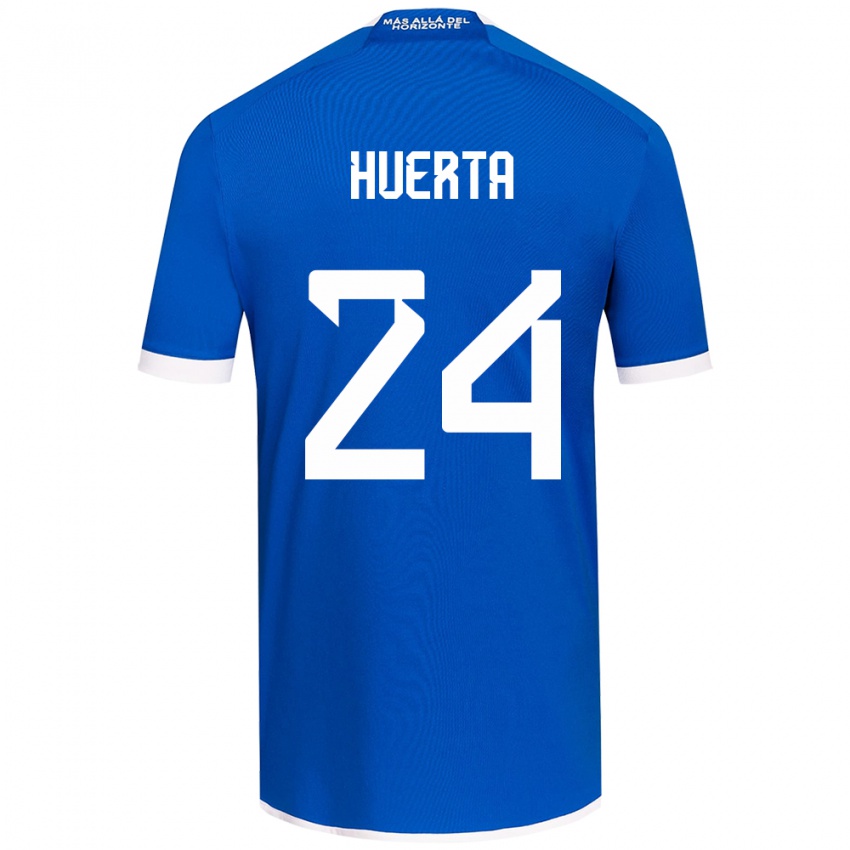 Børn Renato Huerta #24 Blå Hvid Hjemmebane Spillertrøjer 2024/25 Trøje T-Shirt