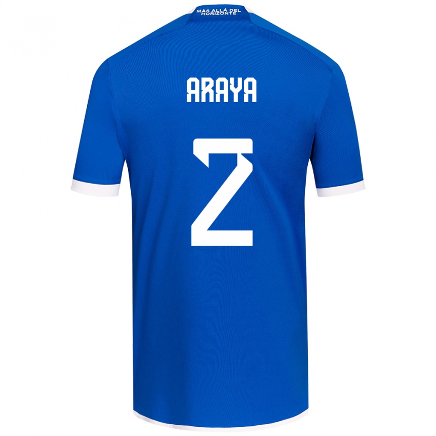 Børn Fernanda Araya #2 Blå Hvid Hjemmebane Spillertrøjer 2024/25 Trøje T-Shirt