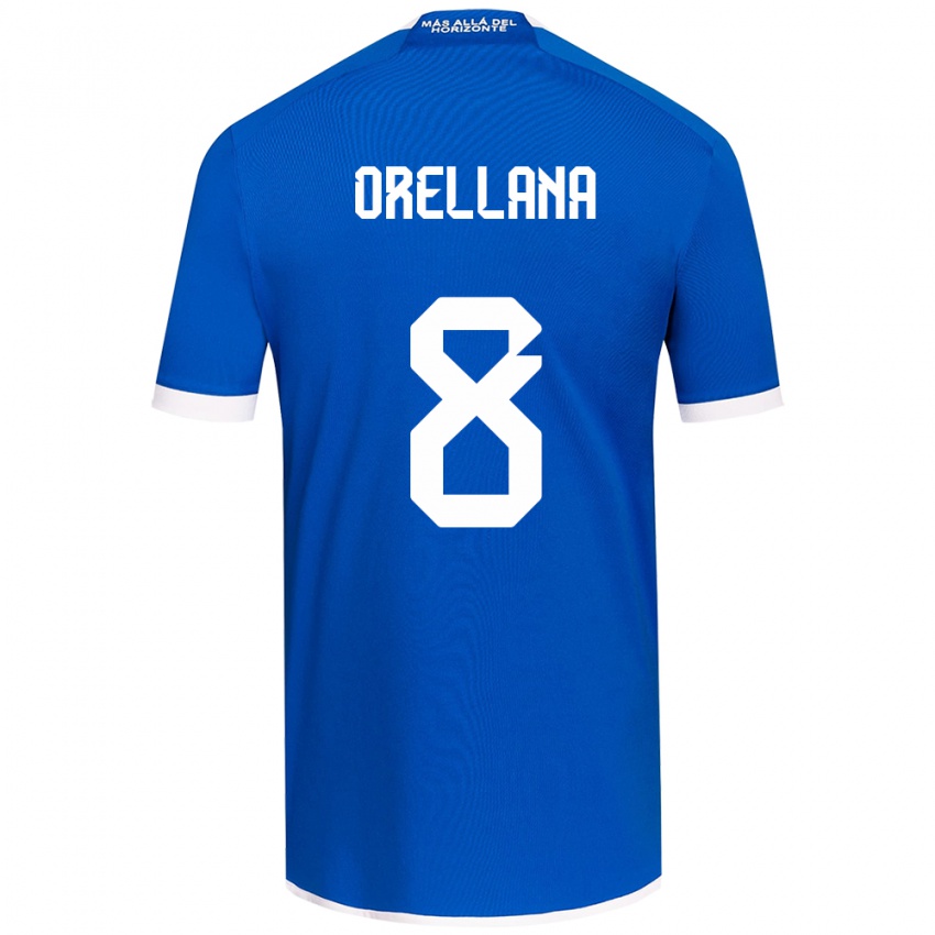 Børn Denisse Orellana #8 Blå Hvid Hjemmebane Spillertrøjer 2024/25 Trøje T-Shirt