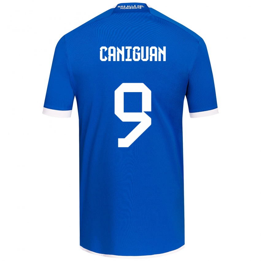 Børn Franchesca Caniguán #9 Blå Hvid Hjemmebane Spillertrøjer 2024/25 Trøje T-Shirt