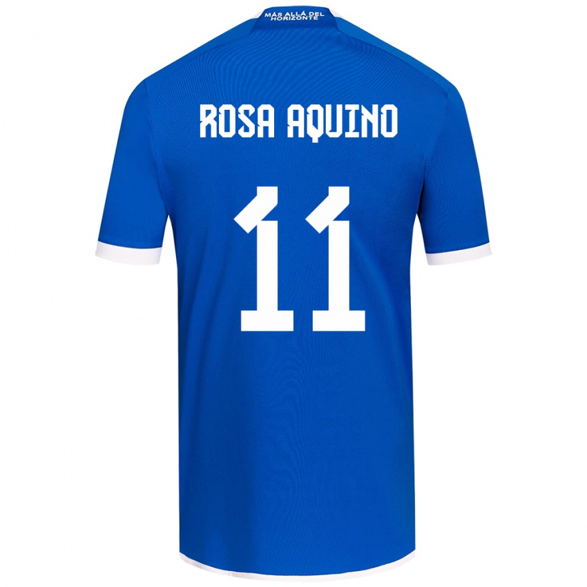 Børn Rosa Aquino #11 Blå Hvid Hjemmebane Spillertrøjer 2024/25 Trøje T-Shirt