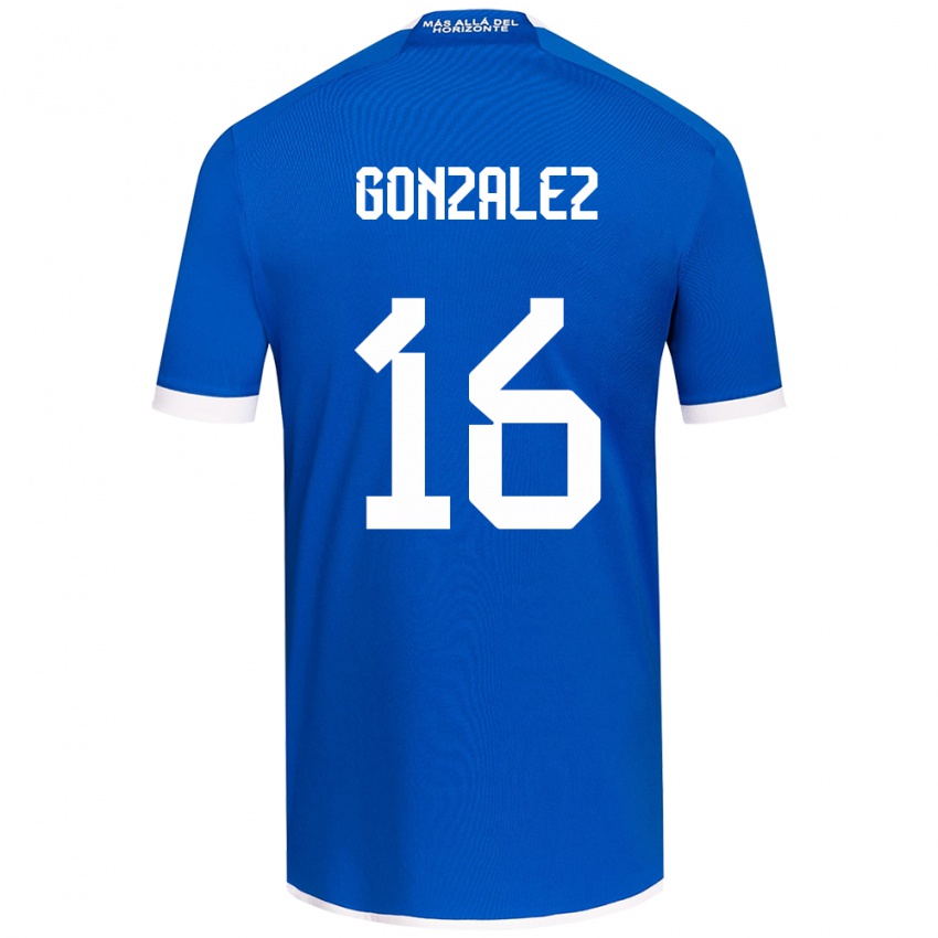 Børn Monserratt González #16 Blå Hvid Hjemmebane Spillertrøjer 2024/25 Trøje T-Shirt