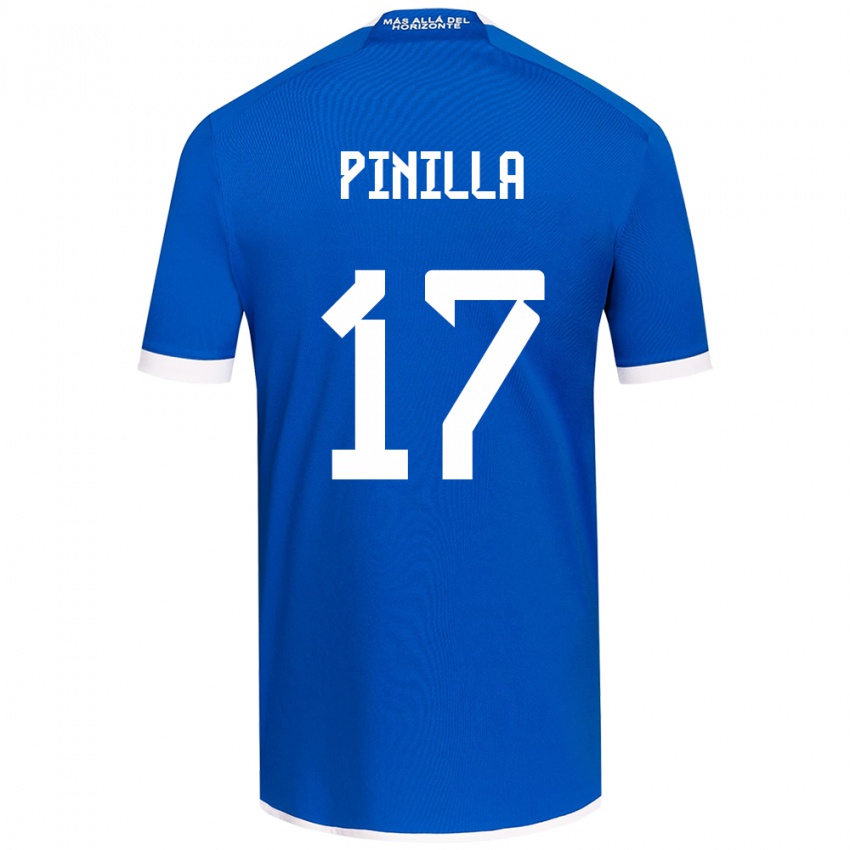 Børn Fernanda Pinilla #17 Blå Hvid Hjemmebane Spillertrøjer 2024/25 Trøje T-Shirt