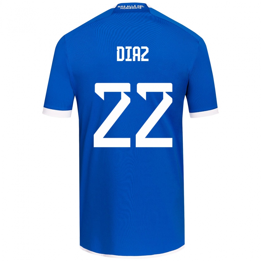 Børn Valentina Díaz #22 Blå Hvid Hjemmebane Spillertrøjer 2024/25 Trøje T-Shirt