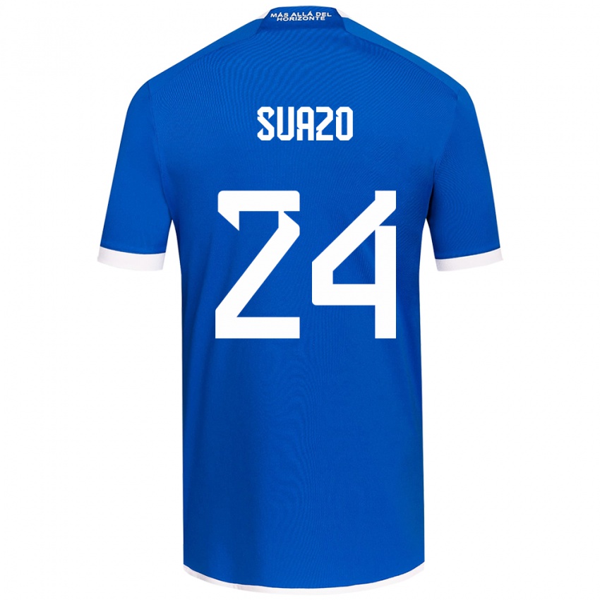 Børn Arantza Suazo #24 Blå Hvid Hjemmebane Spillertrøjer 2024/25 Trøje T-Shirt