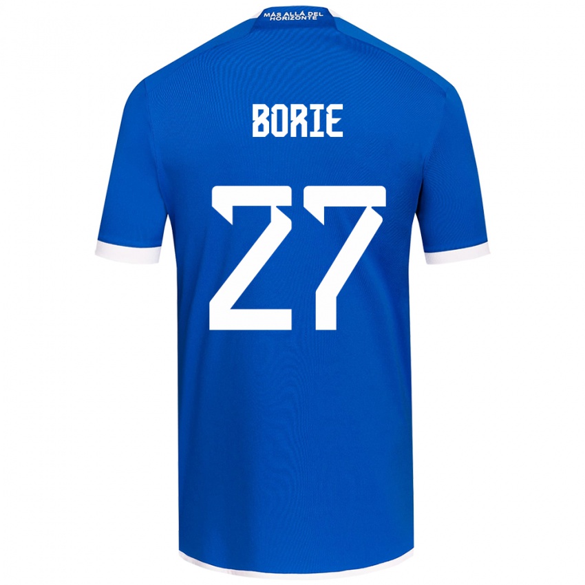 Børn Emilie Borie #27 Blå Hvid Hjemmebane Spillertrøjer 2024/25 Trøje T-Shirt